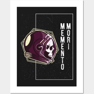 Memento Mori - Memento Mori Art - Skull Astronaut Skeleton - Latin Phrase Quotes Posters and Art